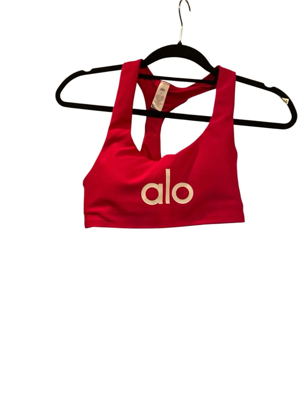 Alo Yoga Sports Bra PINk/ WHITE Size Medium